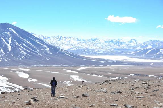 Descendo o Cerro Toco, na região de San Pedro de Atacama, no Chile